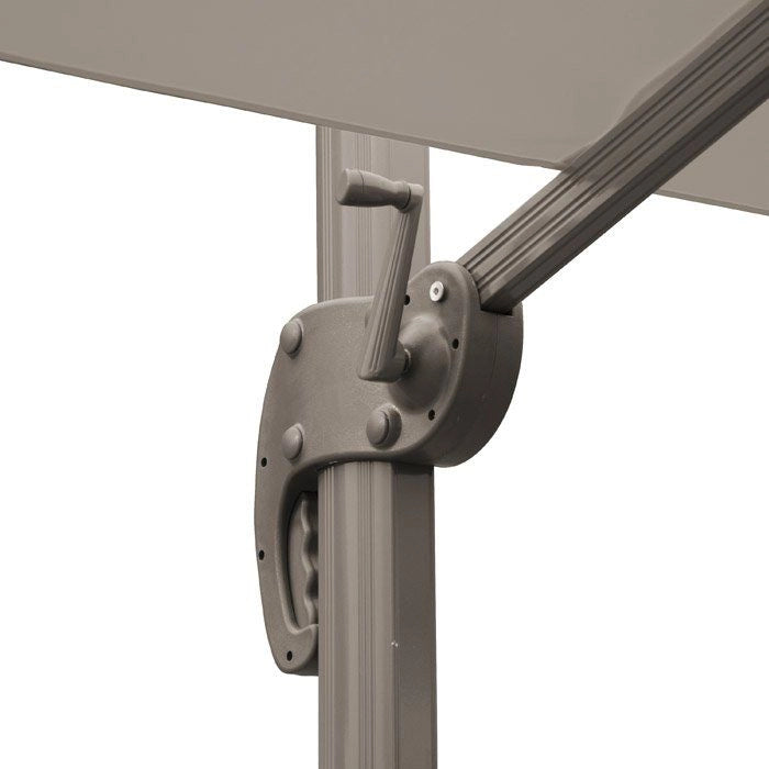 OMBRELLONE A BRACCIO DELUXE 3X4 M TORTORA ALLUMINIO 360 GRADI  MARMETTE ESCLUSE
