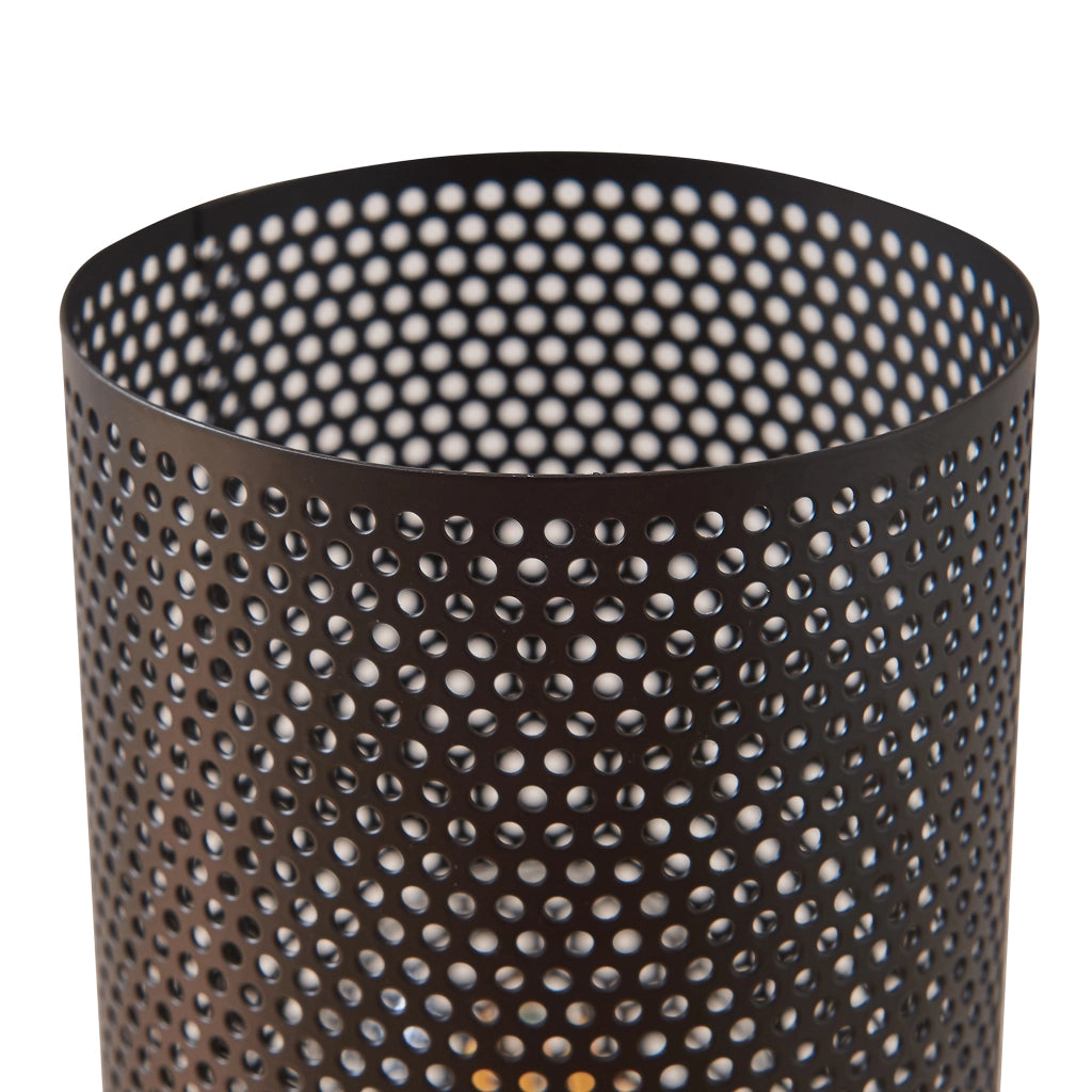 Lampada da Tavolo Comodino Joelleldsvin con Paralume Cilindrico in Metallo 30x14x14 cm - Nero lux.pro