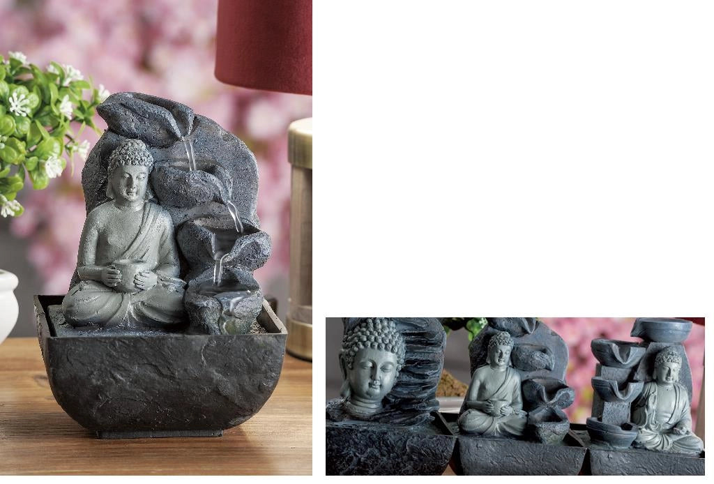 Fontana elettrica per interni funzionante buddha 18,5 cm 3 Modelli