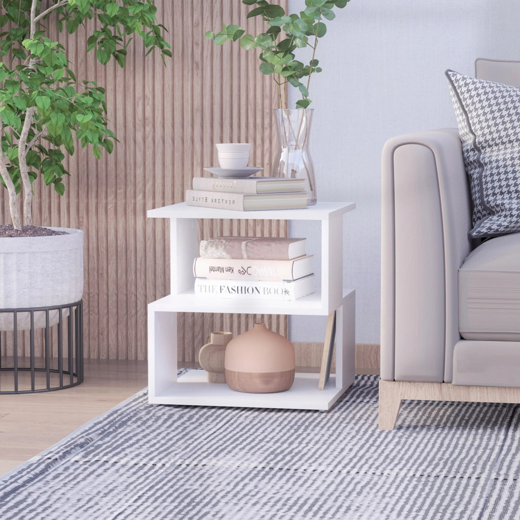 Tavolino da Caff¨¨ ¨C Zephmum ¨C Legno Bianco 40x40x43cm