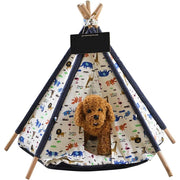 Trade Shop - Tenda Per Cani Gatti Rimovibile Lavabile Con Morbido Cuscino In Tela 60x60x90cm -