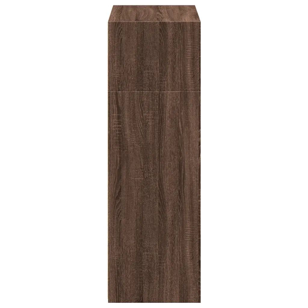 Credenza Rovere Marrone 70x41x124 cm in Legno Multistrato