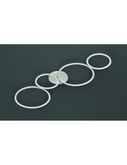 Plafoniera Rondo 4 Cerchi Led Bianco L97 cm Trio Lighting