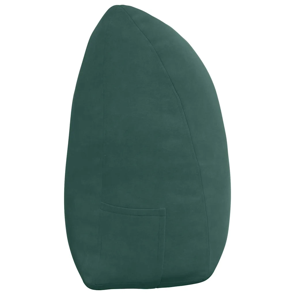 Cuscino per Schiena Verde Scuro 160 x 24 x 50 cm Velluto 42014547