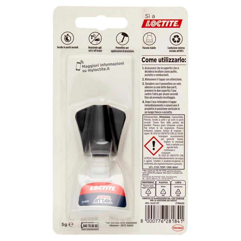 SUPER ATTAK LOCTITE EASY BRUSH 5 GR FACILE DA APPLICARE