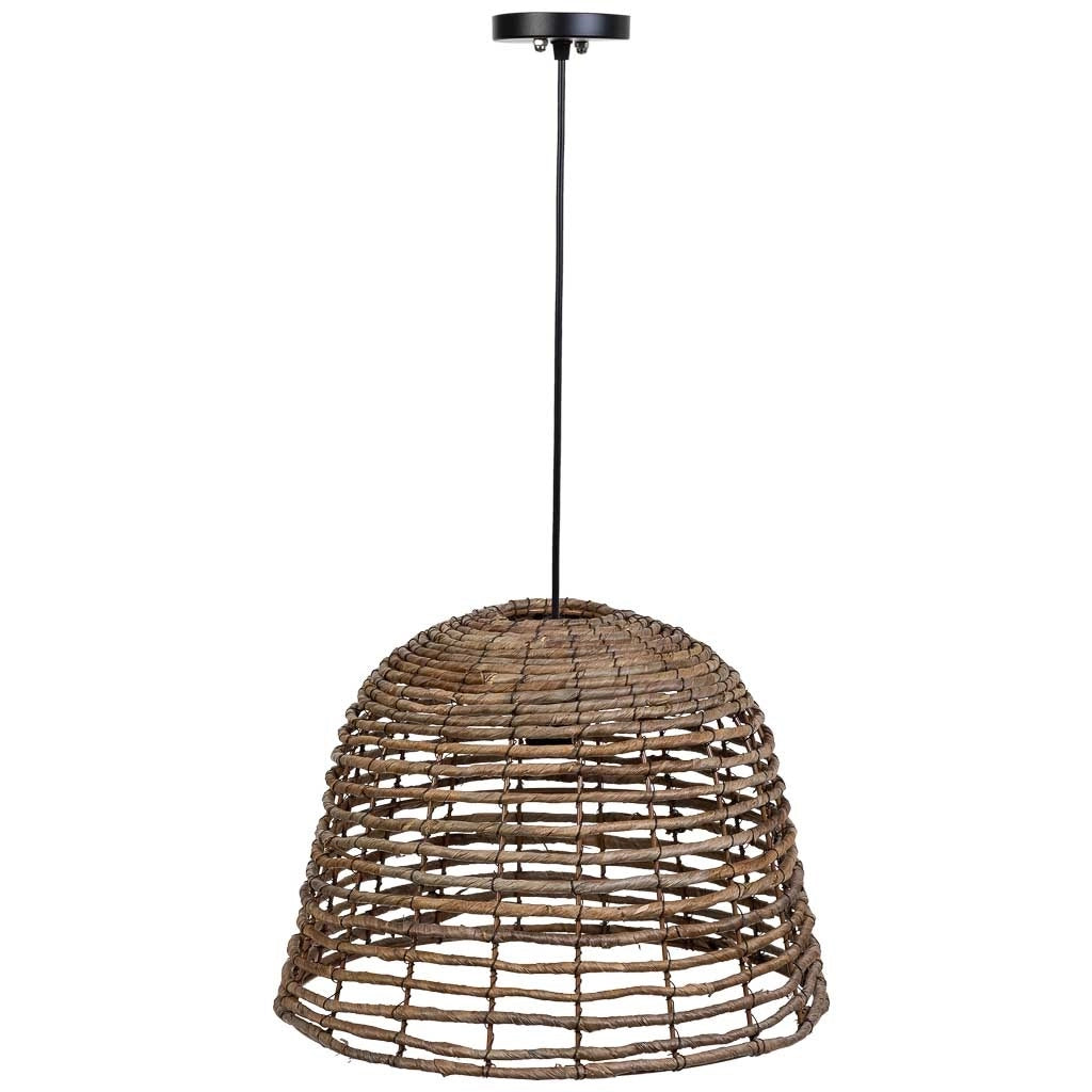Lampada da soffitto in foglia di banano marrone naturale, D41x30h cm