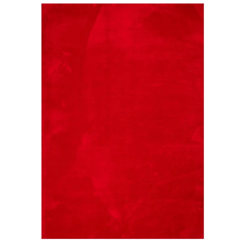 Tappeto a Pelo Corto HUARTE Morbido e Lavabile Rosso 160x230cm