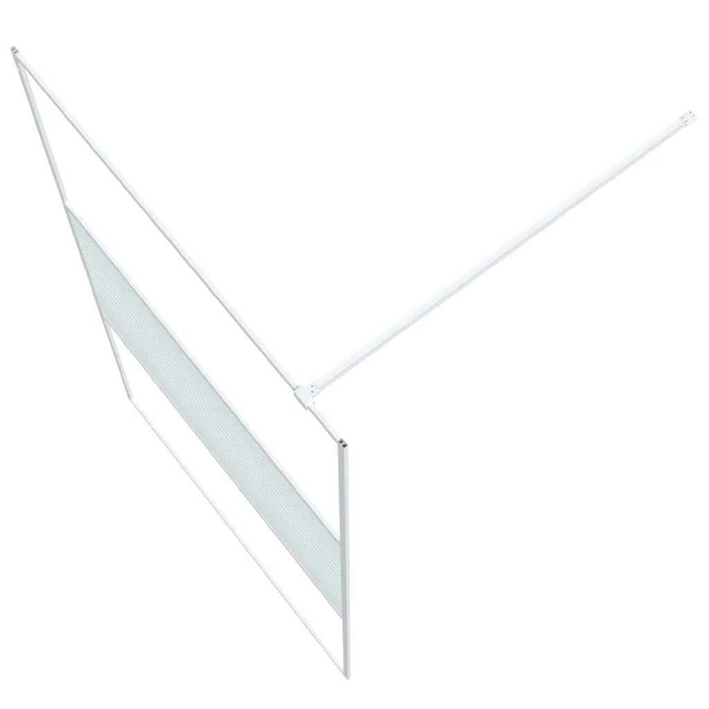 Parete Doccia Walk in Bianca 115x195 cm Vetro Trasparente ESG 152153