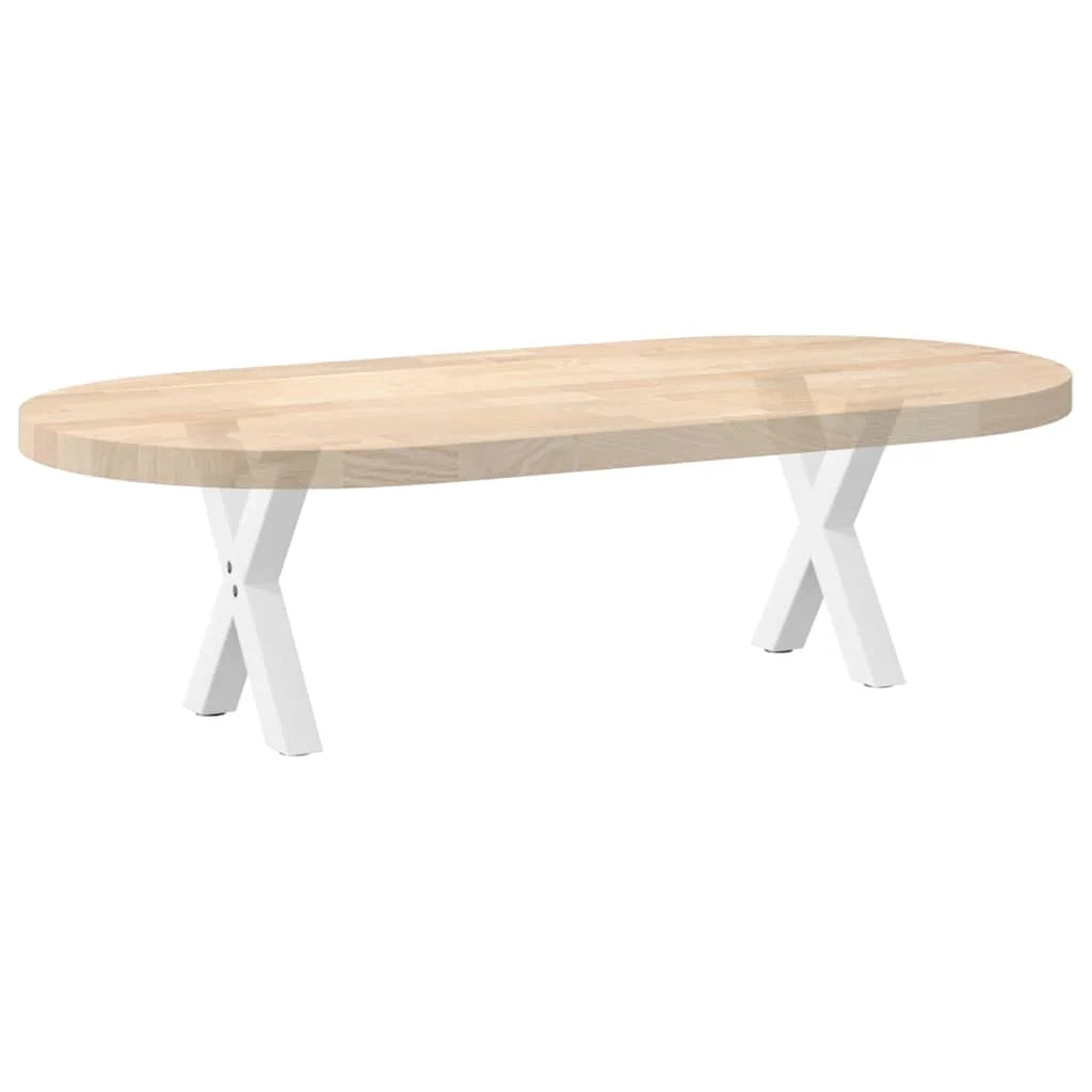 Set di 2 gambe per tavolino a forma di X con stabilizzatori regolabili 37 x 30-31 cm acciaio bianco 02_0057148