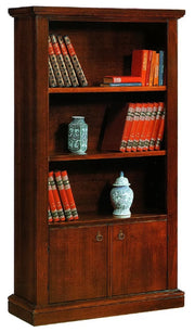 Libreria 2 porte arte povera in legno tinta noce 105x40x185 - Mobili 2G