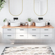 Piano Bagno Marrone 200x50x(2-4) cm Legno Massello Trattato 3156173