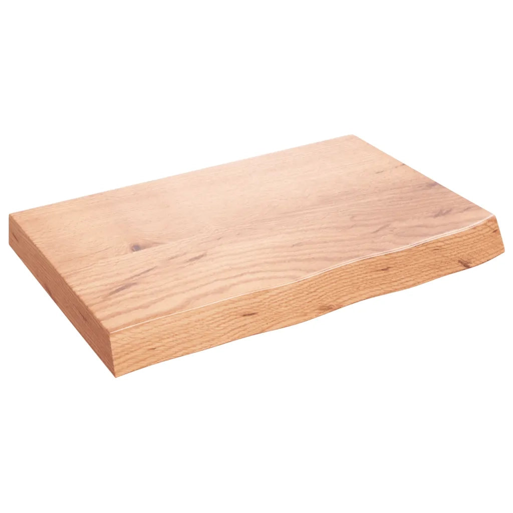 Ripiano Muro Marrone 60x40x(2-6) cm Massello Rovere Trattato 363649