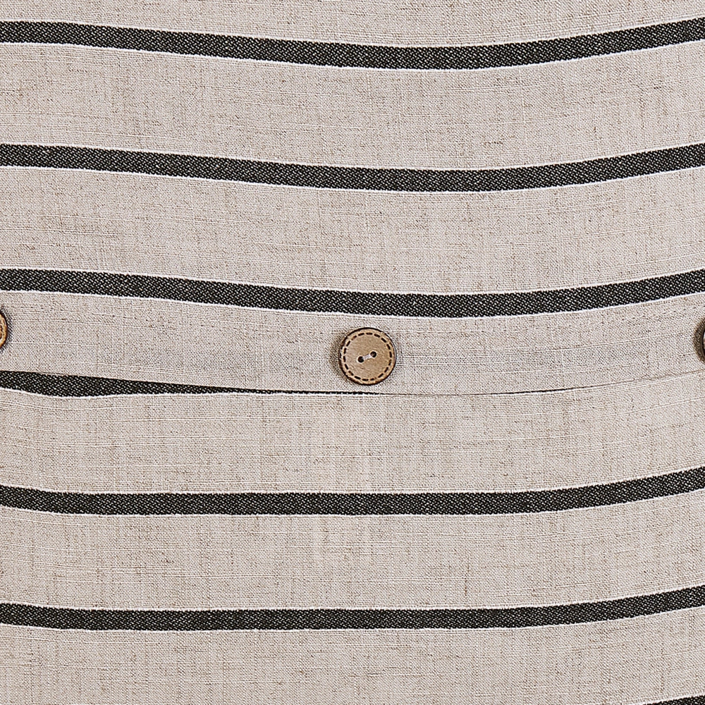 Set di 2 Cuscini decorativi beige e nero 43 x 43 cm Bottoni Rivestiti Quadrati Arredamento moderno