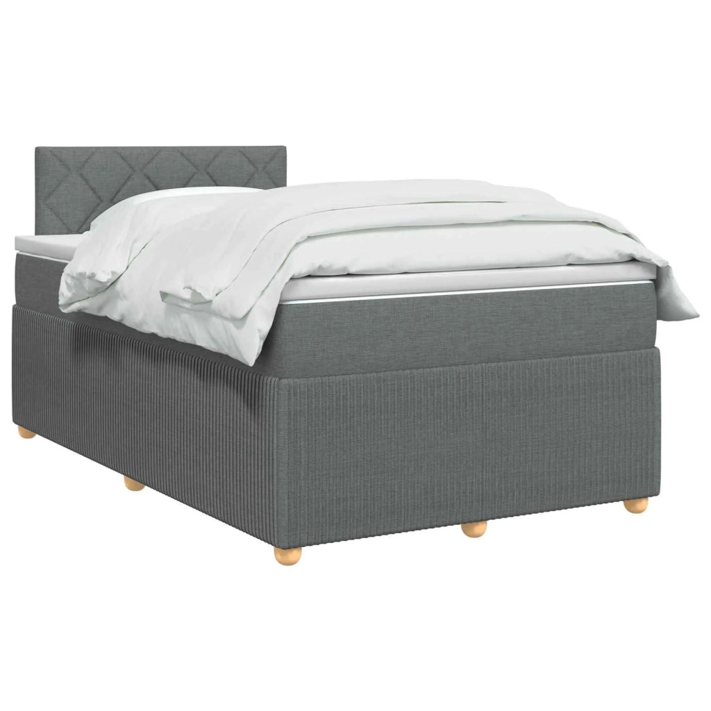 Letto box spring con materasso Grigio Scuro 120 x 200 cm 3451448