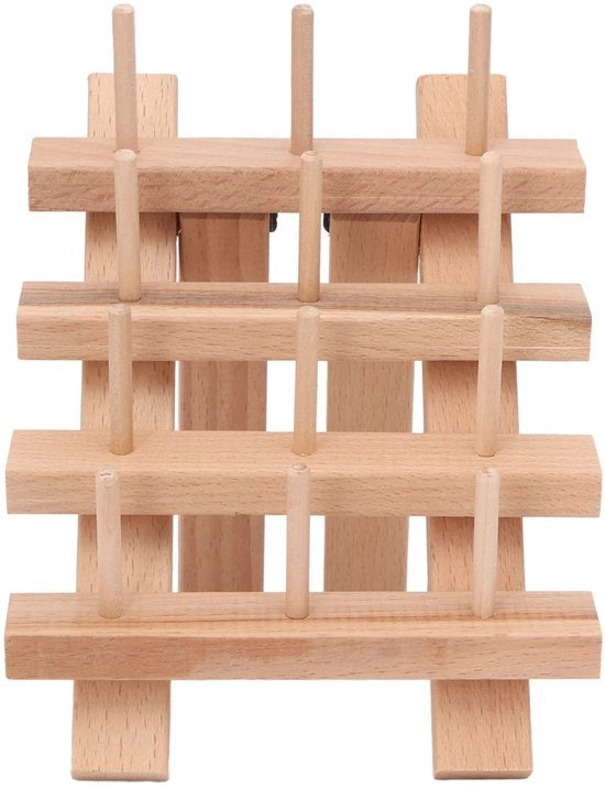 Sostegno per Spazzatura in Legno di Quercia - Opzionabile - Utilizzo in Casa - Grande Capacità - Solido - Sostegno a Filo 12,6 cm / 16,2 cm