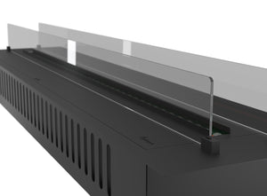 Camino a Vapore Elettrico da Incasso 180x48,5x33 cm Invapo Insert con Ricarica Automatica e LED RGB Nero
