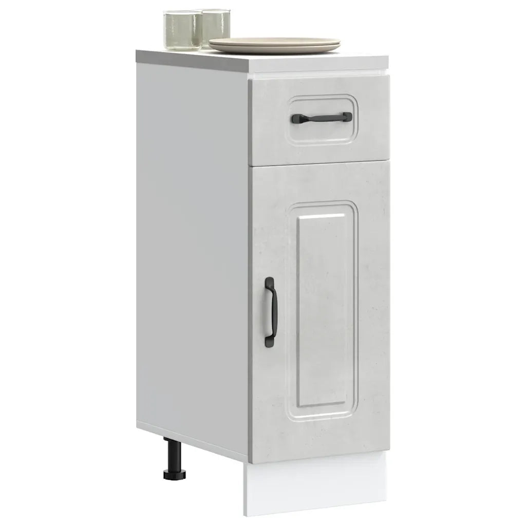 vidaXL Base da Cucina Kalmar Grigio Cemento in Legno Multistrato
