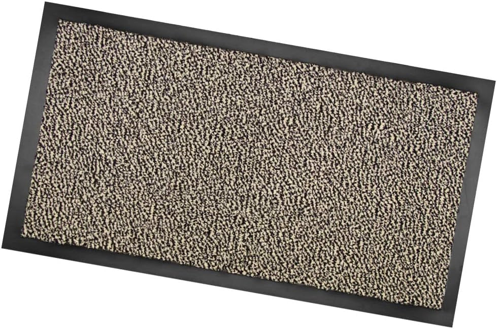 Zerbino Asciugapassi Antiscivolo 60x90 cm Tessitura Morbida Retro Gommato Beige