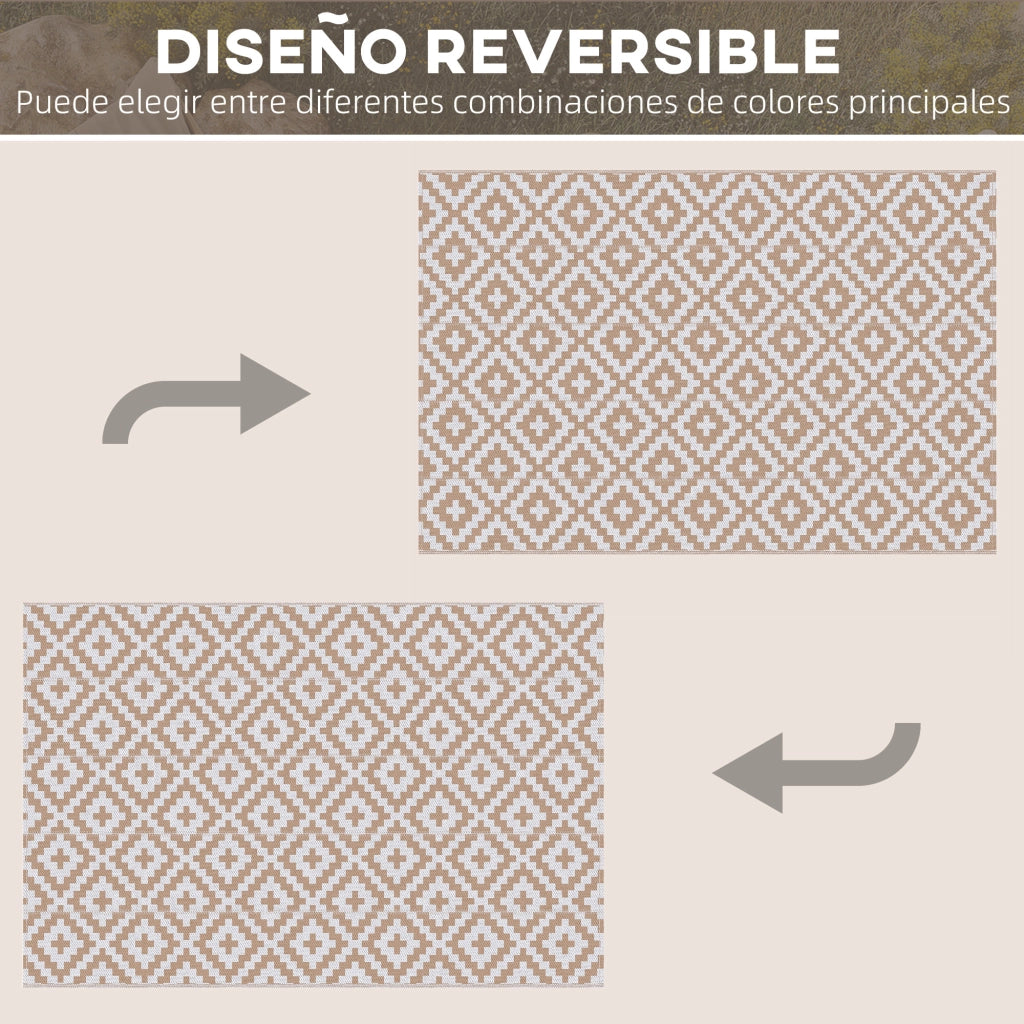 Tappeto Esterno Reversibile ¨C Zephmum ¨C Grigio Bianco 182x274 cm