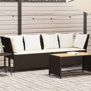 Divano da Giardino con Cuscini in Polyrattan Marrone 4104123