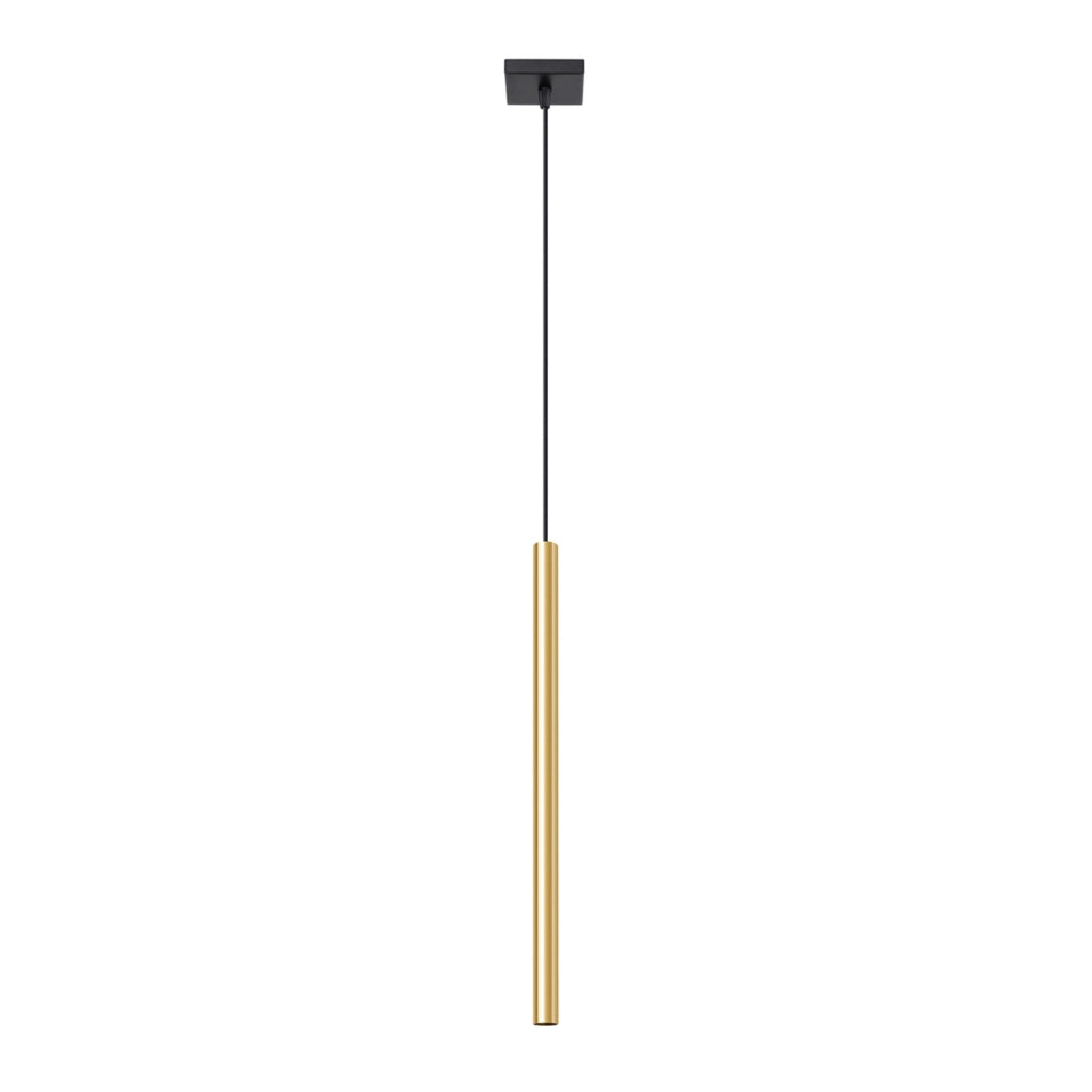 Lampada a sospensione VELINO tubo oro lucido G9 1x8W