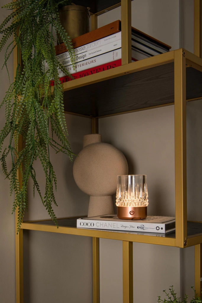 Lampada da tavolo LED ricaricabile rame LILI Lucide