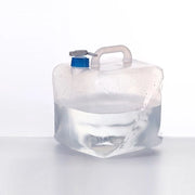 Reservatorio acqua - secchio pieghevole - contenitori Jerrycan - per attività all'aperto e campeggio - BPA-free - trasparente - blu
