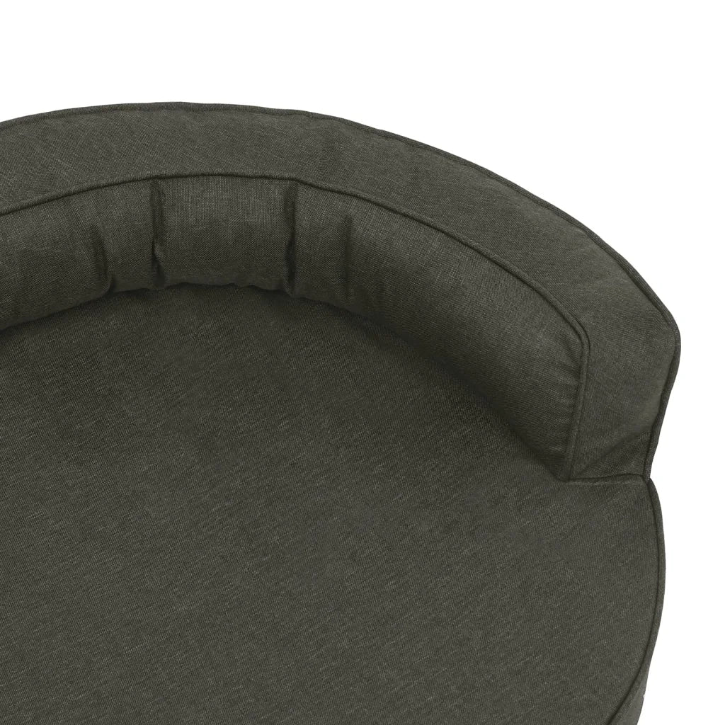 Materasso Ergonomico per Cani 75x53cm Effetto Lino Grigio Scuro 171290