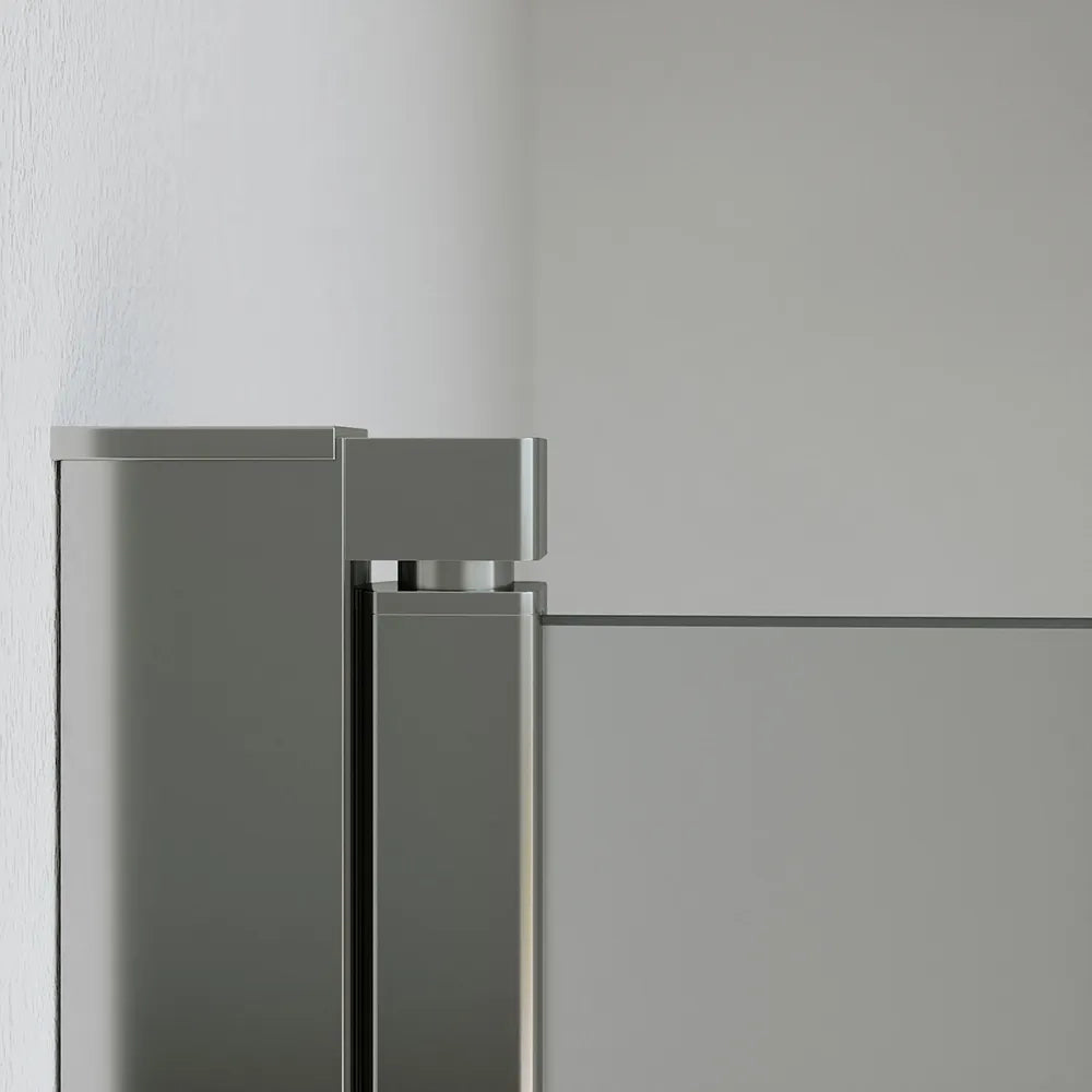 Porta doccia 70cm apertura saloon con profili cromati e vetro da 6mm opaco h195 | Elba