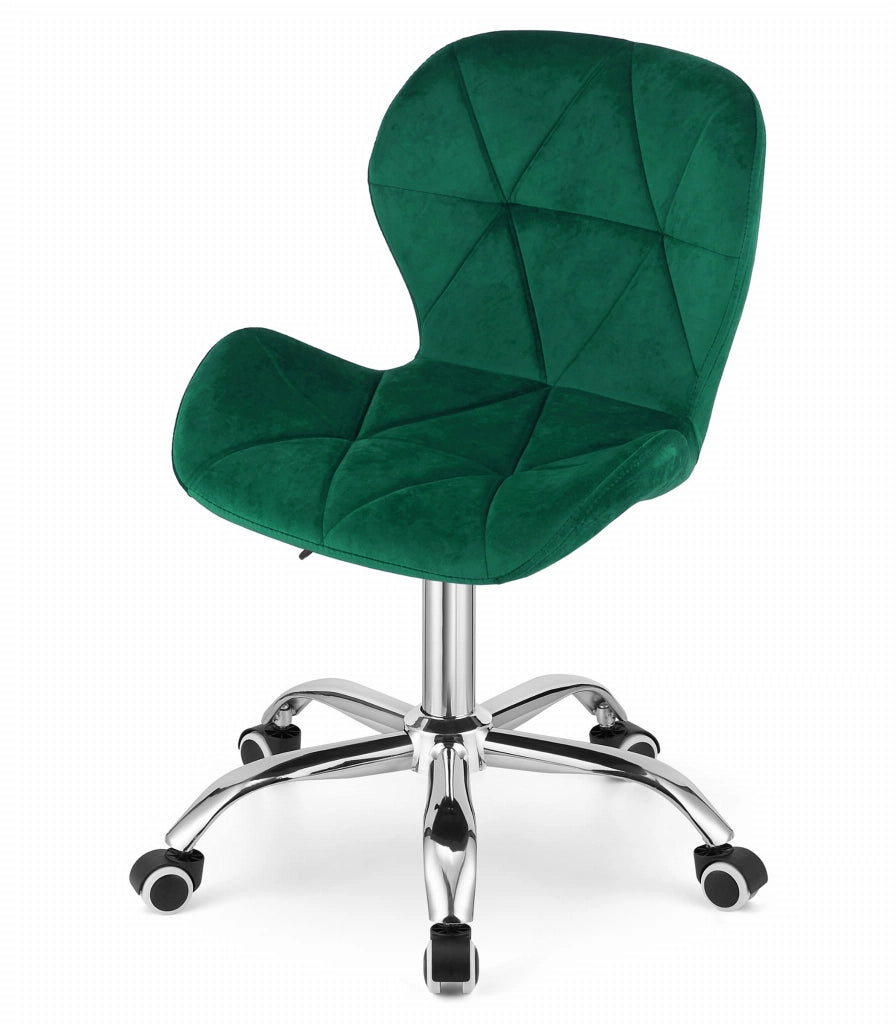 Sedia girevole in velluto Valora AVOLA verde ergonomica per ufficio