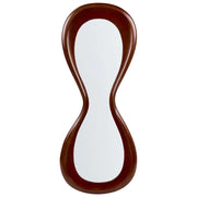 Specchio da parete marrone scuro con cornice in MDF forma irregolare stile scandinavo decorazione da parete