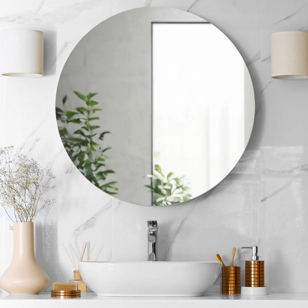 Specchio da bagno rotondo retroilluminato tondo d. 90 LUNA Made in Italy