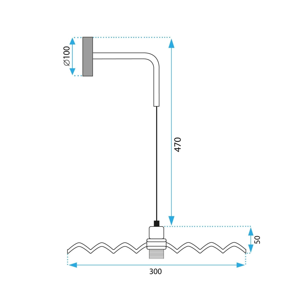 Lampada Da Parete APP1355-1W Black 30 Cm