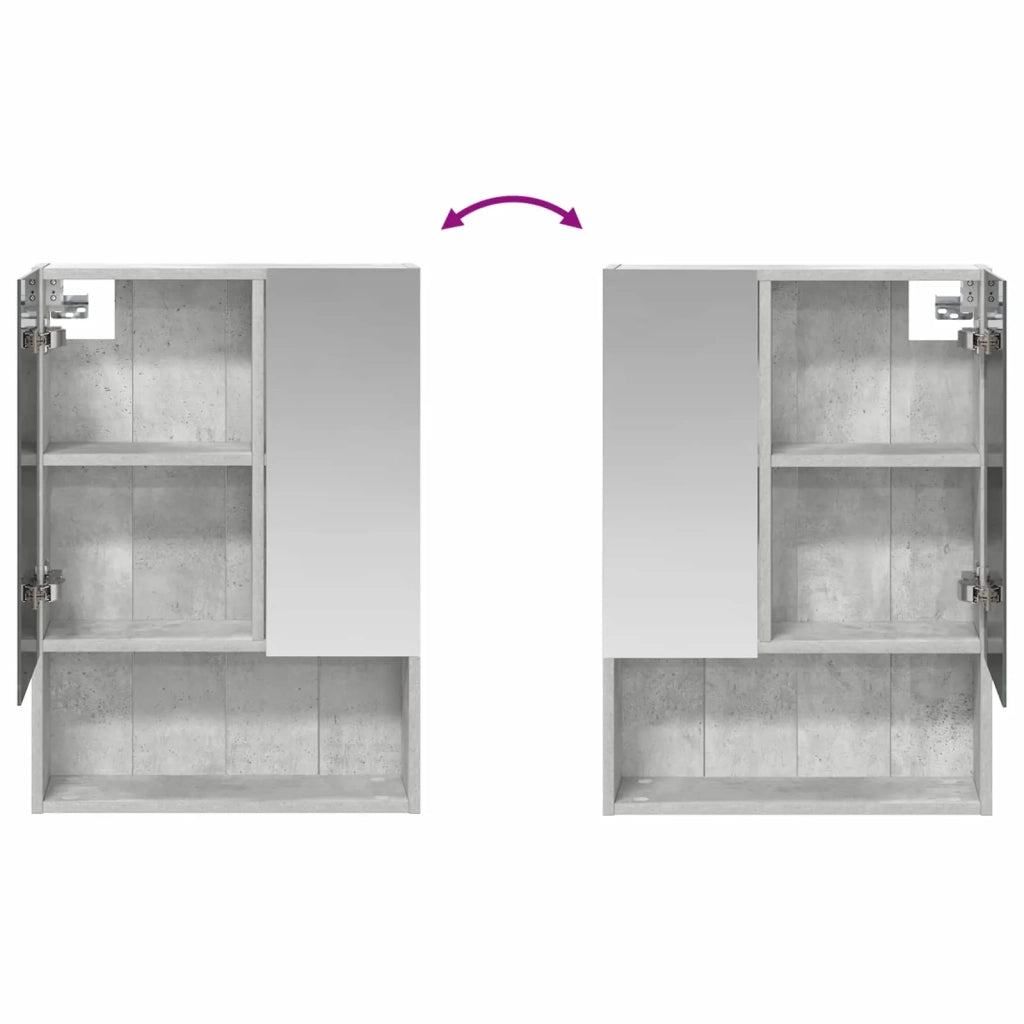 Mobiletto per specchio da bagno con lo scaffale Grigio cemento