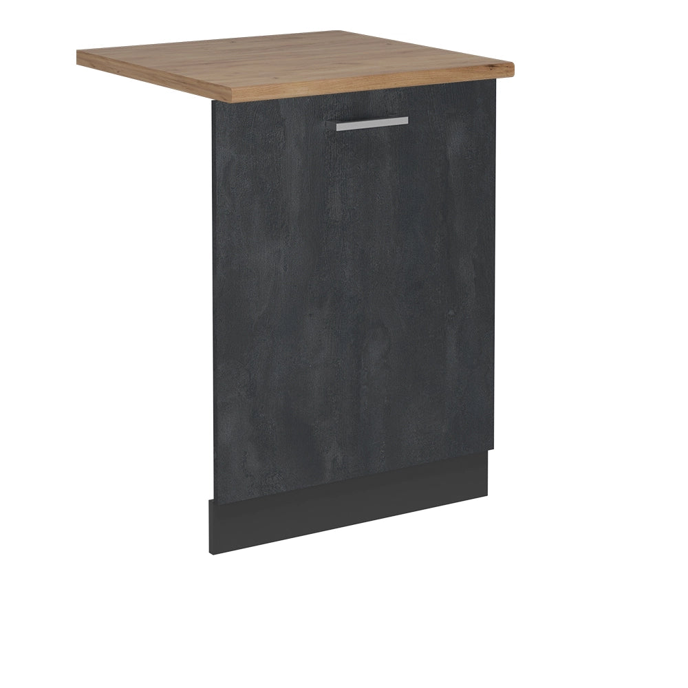 Pannello frontale della lavastoviglie R-Line Calce nera/Antracite 60 cm, PL Rovere Vicco
