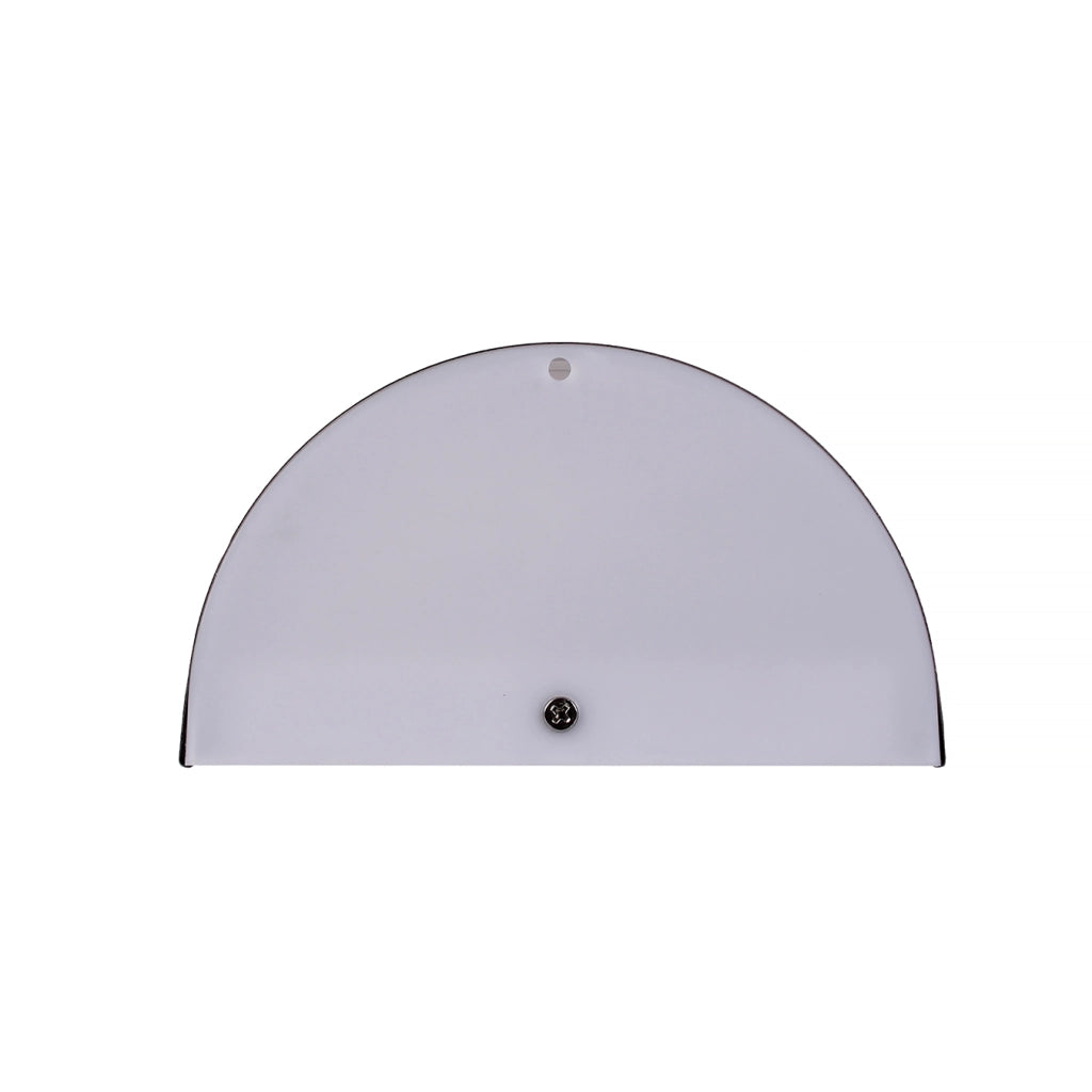 APPLIQUE PER ESTERNO E27 SEMICILINDRICA IN ACCIAIO E PVC - LAMAPADA DA PARETE DESIGN MODERNO E RESISTENTE