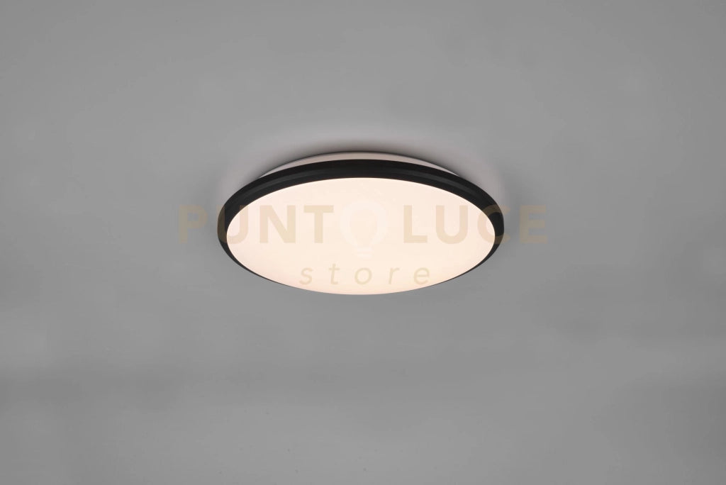 LIMBUS PLAFONIERA LED 20,5W 2300lm, 3000K BORDO NERO CON DIMMERAZIONE CON INTERRUTTORE D.35CM