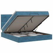 Letto ottomano con materasso Blu Scuro 180 x 200 cm Velluto 3457741