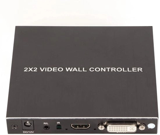 Controller per parete per video 4K - HDMI - rotazione 180 gradi - 4 uscite - schermo HD 1080P 60HZ - adatto per split TV - compatto e leggero.