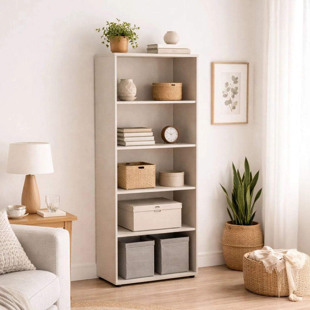 Biblioteca Brugnera, Libreria 4 Ripiani, 79x34x188h cm Beige