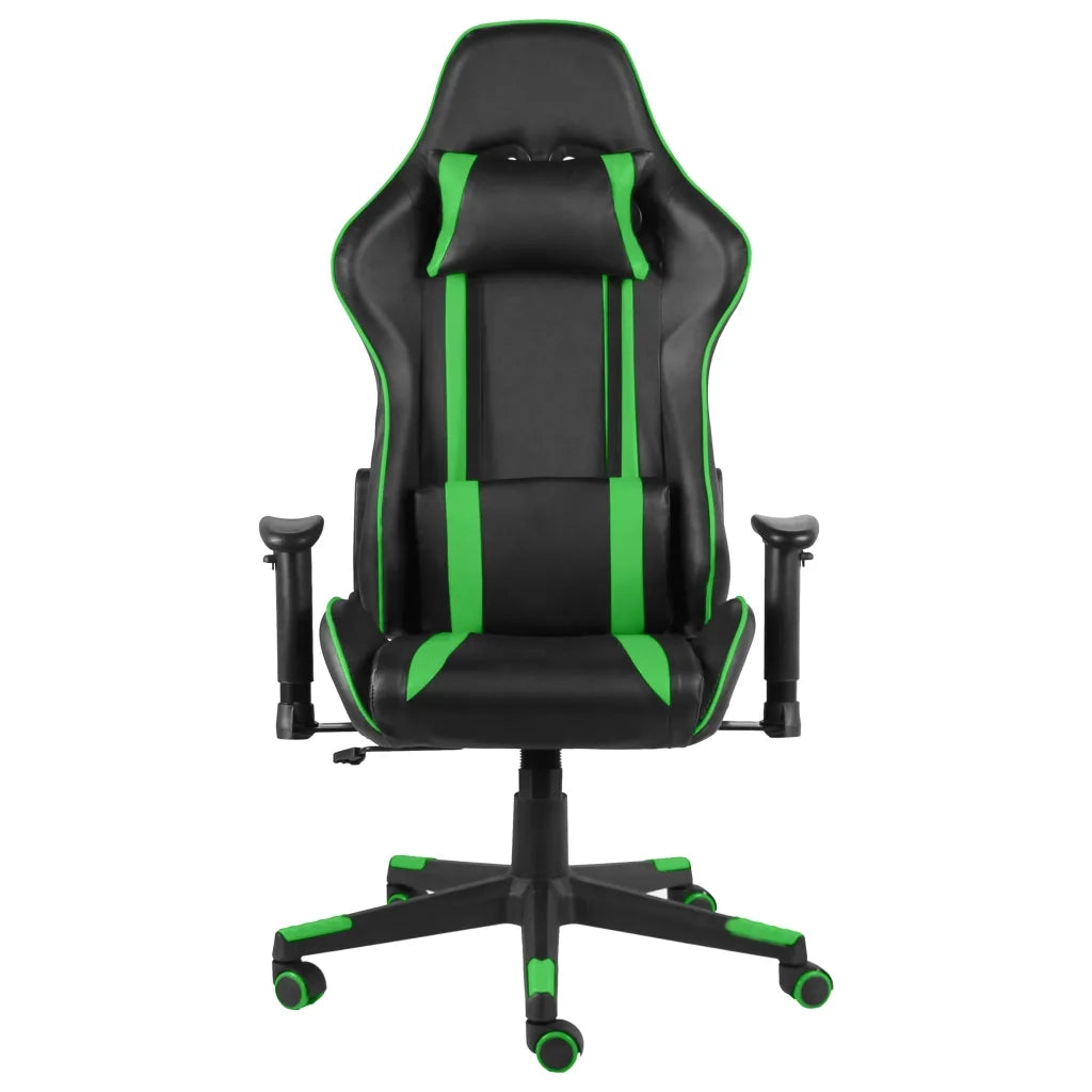 Sedia da Gaming | Sedia da e-sports Girevole Verde in PVC