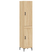 Buffet credenza cassettiera armadio mobile contenitore organizer cucina soggiorno salotto rovere Sonoma alto 34,5 x 34 x 180 cm legno ingegnerizzato marrone 02_0033990