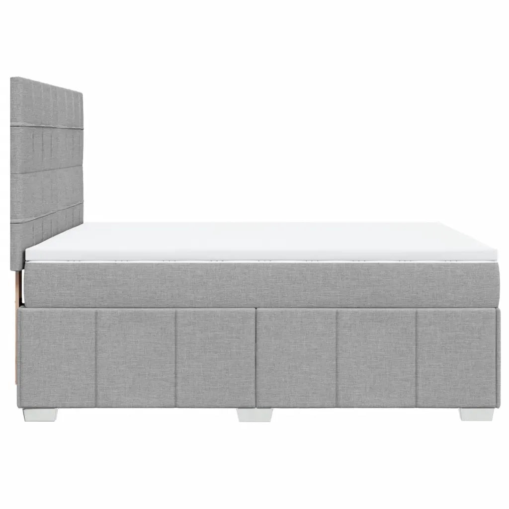 vidaXL Giroletto a Molle con Materasso Grigio Chiaro 140x190cm Tessuto