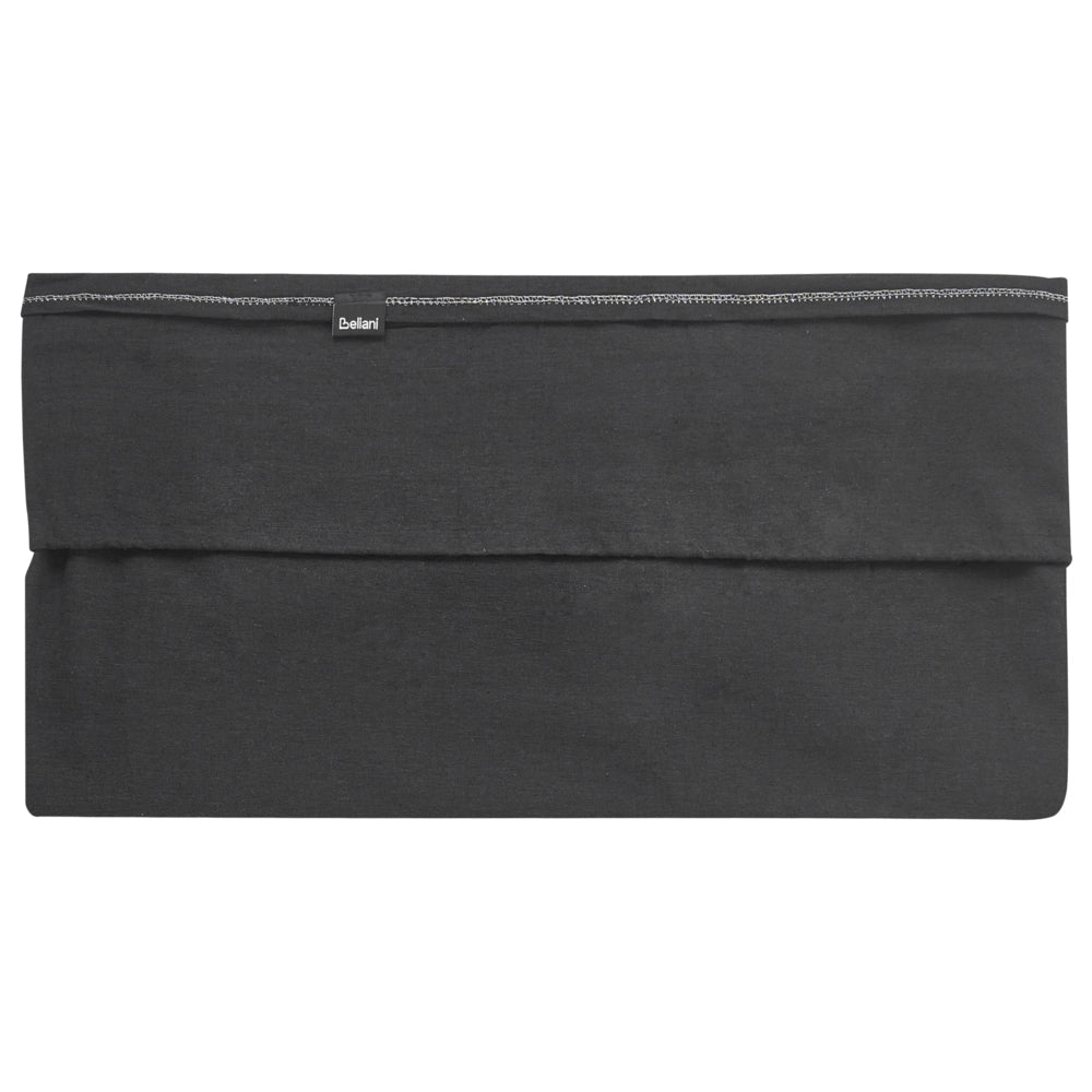 Cesto portabiancheria con struttura in metallo nero e rivestimento in tessuto pieghevole realizzato a mano per il bagno 72 l