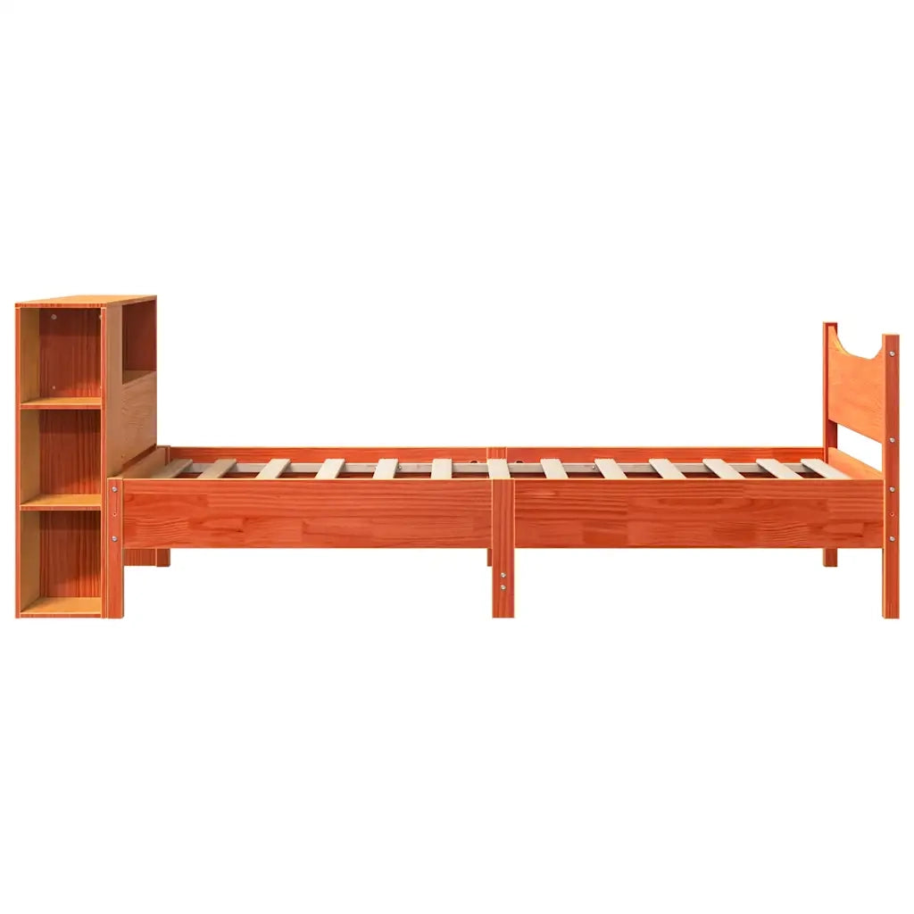 Letto senza Materasso Marrone Cera 75x190 cm in Legno di Pino 3323325