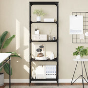 Libreria a 5 Ripiani Nera 59x35x171 cm in Legno Multistratocod mxl 108566