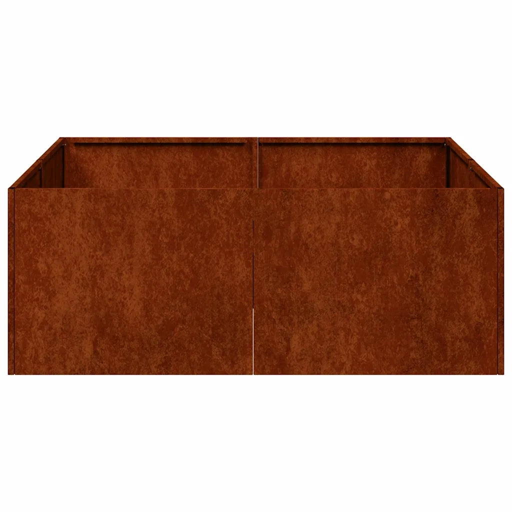 Fioriera Arrugginita 80x80x30 cm in Acciaio Corten 860807