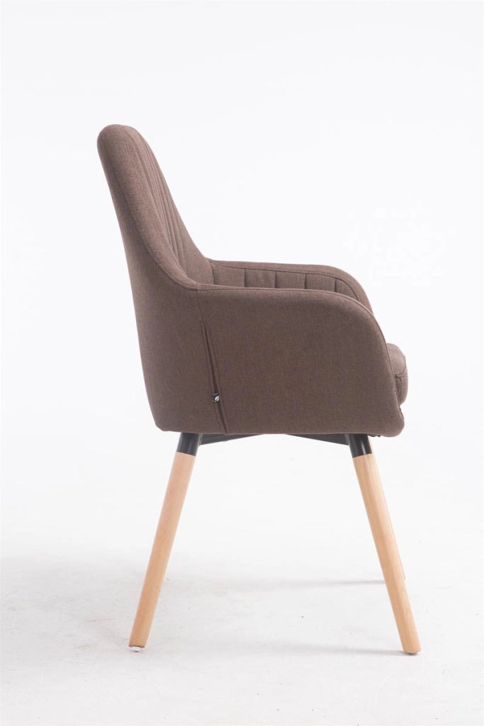 Poltroncina Florian in tessuto marrone,natura