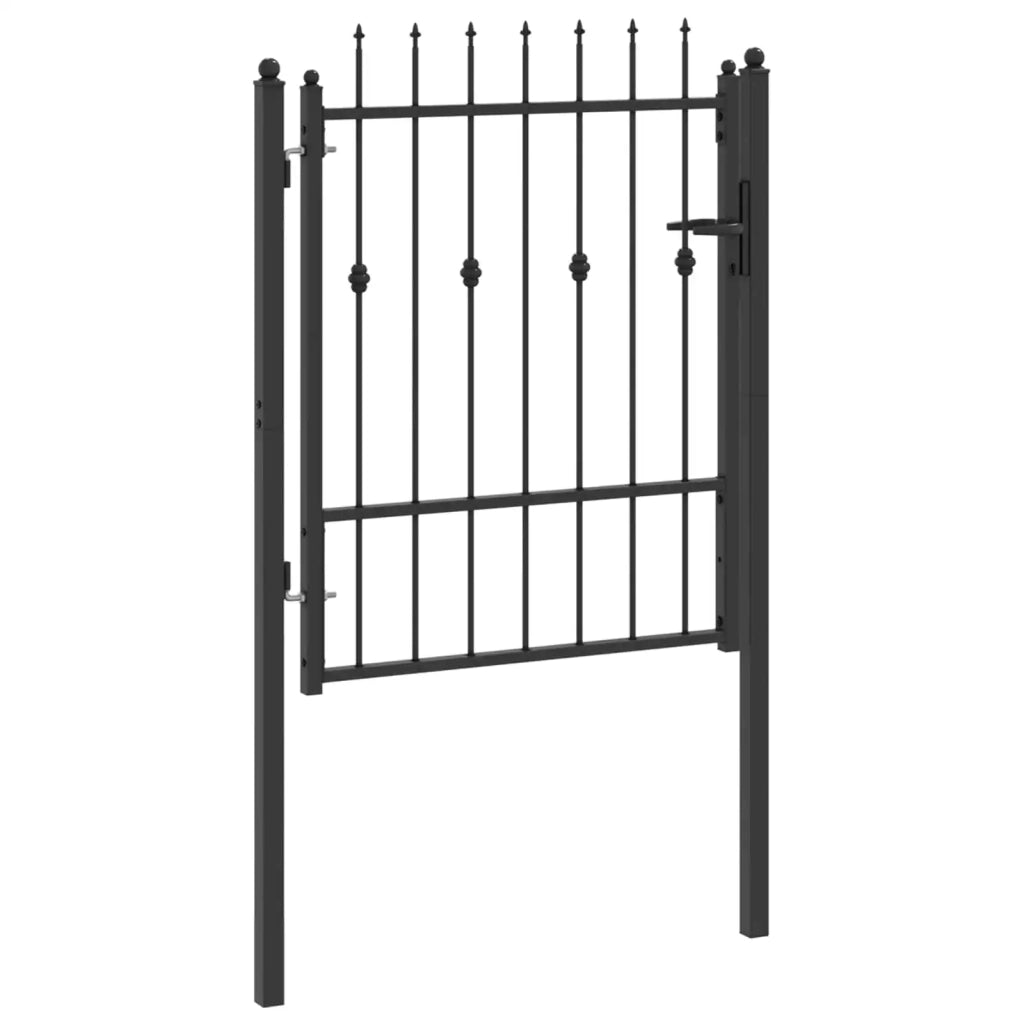 Cancello per recinzione HORST 100 x 125 cm Metallo Nero