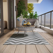 Tappeto da esterno reversibile in polipropilene 121x182 cm grigio chiaro per balcone, campeggio e picnic